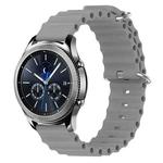 For Samsung Gear S3 Classic 22mm Ocean Style Silicone Solid Color Watch Band(Grey)