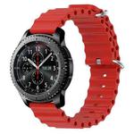 For Samsung Gear S3 Frontier 22mm Ocean Style Silicone Solid Color Watch Band(Red)