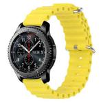 For Samsung Gear S3 Frontier 22mm Ocean Style Silicone Solid Color Watch Band(Yellow)