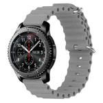 For Samsung Gear S3 Frontier 22mm Ocean Style Silicone Solid Color Watch Band(Grey)