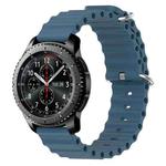 For Samsung Gear S3 Frontier 22mm Ocean Style Silicone Solid Color Watch Band(Rock Gray)