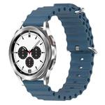 For Samsung  Galaxy Watch 4 Classic 42mm 20mm Ocean Style Silicone Solid Color Watch Band(Rock Gray)