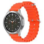 For Samsung  Galaxy Watch 4 Classic 46mm 20mm Ocean Style Silicone Solid Color Watch Band(Orange)