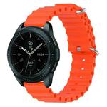 For Samsung Galaxy Watch 42mm 20mm Ocean Style Silicone Solid Color Watch Band(Orange)