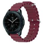 For Samsung Galaxy Watch 42mm 20mm Ocean Style Silicone Solid Color Watch Band(Wine Red)