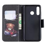 Colored Drawing Pattern Horizontal Flip Leather Case for Huawei P30 Lite,with Holder & Card Slots & Wallet(Bear)