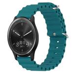 For Garmin Vivomove Sport 20mm Ocean Style Silicone Solid Color Watch Band(Green)