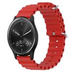 For Garmin Vivomove Sport 20mm Ocean Style Silicone Solid Color Watch Band(Red)