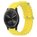 For Garmin Vivomove Sport 20mm Ocean Style Silicone Solid Color Watch Band(Yellow)