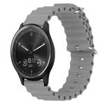 For Garmin Vivomove Sport 20mm Ocean Style Silicone Solid Color Watch Band(Grey)