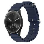 For Garmin Vivomove Sport 20mm Ocean Style Silicone Solid Color Watch Band(Dark Blue)