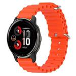 For Garmin Venu 2 Plus 20mm Ocean Style Silicone Solid Color Watch Band(Orange)