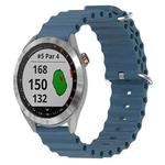 For Garmin Approach S40 20mm Ocean Style Silicone Solid Color Watch Band(Rock Gray)