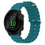 For Garmin Forerunner 158 20mm Ocean Style Silicone Solid Color Watch Band(Green)