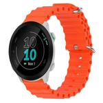 For Garmin Forerunner 55 20mm Ocean Style Silicone Solid Color Watch Band(Orange)