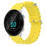 For Garmin Forerunner 55 20mm Ocean Style Silicone Solid Color Watch Band(Yellow)
