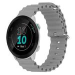 For Garmin Forerunner 55 20mm Ocean Style Silicone Solid Color Watch Band(Grey)