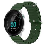 For Garmin Forerunner 55 20mm Ocean Style Silicone Solid Color Watch Band(Army Green)