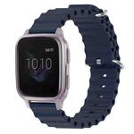 For Garmin Venu SQ 20mm Ocean Style Silicone Solid Color Watch Band(Dark Blue)