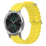 For Garminmove Luxe 20mm Ocean Style Silicone Solid Color Watch Band(Yellow)