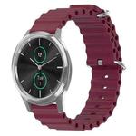 For Garminmove Luxe 20mm Ocean Style Silicone Solid Color Watch Band(Burgundy)