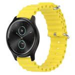 For Garmin Garminmove Style 20mm Ocean Style Silicone Solid Color Watch Band(Yellow)