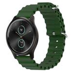 For Garmin Garminmove Style 20mm Ocean Style Silicone Solid Color Watch Band(Army Green)