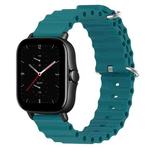 For Amazfit GTS 2E 20mm Ocean Style Silicone Solid Color Watch Band(Green)