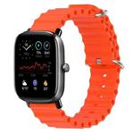 For Amazfit GTS 2 Mini 20mm Ocean Style Silicone Solid Color Watch Band(Orange)