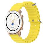 For Amazfit GTR 42mm 20mm Ocean Style Silicone Solid Color Watch Band(Yellow)