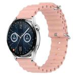 For Huawei Watch GT3 42mm 20mm Ocean Style Silicone Solid Color Watch Band(Pink)