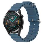 For Huawei Watch GT2 42mm 20mm Ocean Style Silicone Solid Color Watch Band(Rock Gray)