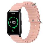 For Honor Watch ES 20mm Ocean Style Silicone Solid Color Watch Band(Pink)