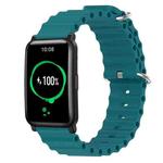 For Honor Watch ES 20mm Ocean Style Silicone Solid Color Watch Band(Green)