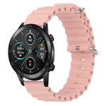 For Honor MagicWatch2 42mm 20mm Ocean Style Silicone Solid Color Watch Band(Pink)