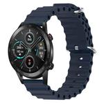 For Honor MagicWatch2 42mm 20mm Ocean Style Silicone Solid Color Watch Band(Dark Blue)