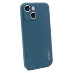For iPhone 14 Plus ENKAY Liquid Silicone Shockproof Soft Phone Case(Dark Blue)