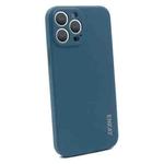 For iPhone 14 Pro Max ENKAY Liquid Silicone Shockproof Soft Phone Case(Dark Blue)