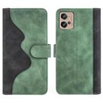 For Motorola Moto G32 Stitching Horizontal Flip Leather Phone Case(Green)