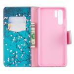 Colored Drawing Pattern Horizontal Flip Leather Case for Huawei P30 Pro,with Holder & Card Slots & Wallet(Plum Blossom)