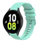 For Samsung Galaxy Watch5 / 5 Pro 20mm Wavy Dotted Solid-Color Silicone Watch Band(Teal Green)