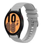 For Samsung Galaxy Watch4 40mm/44mm  20mm Wavy Dotted Solid-Color Silicone Watch Band(Gray)