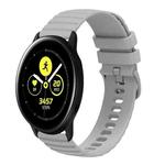 For Samsung Galaxy Watch Active 40mm 20mm Wavy Dotted Solid-Color Silicone Watch Band(Gray)