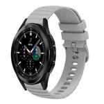 For Samsung Galaxy Watch4 Classic 42mm/46mm 20mm Wavy Dotted Solid-Color Silicone Watch Band(Gray)