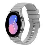 For Samsung Galaxy Watch 42mm 20mm Wavy Dotted Solid-Color Silicone Watch Band(Gray)