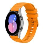 For Samsung Galaxy Watch 42mm 20mm Wavy Dotted Solid-Color Silicone Watch Band(Amber yellow)