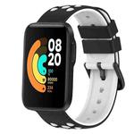 For Xiaomi MI Watch Sport 22mm Two-Color Porous Silicone Watch Band(Black+White)