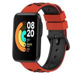 For Xiaomi MI Watch Sport 22mm Two-Color Porous Silicone Watch Band(Red+Black)