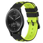 For Garmin Vivomove Sport 20mm Two-Color Silicone Watch Band(Black+Grey)