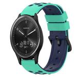 For Garmin Vivomove Sport 20mm Two-Color Silicone Watch Band(Army Green + Black)